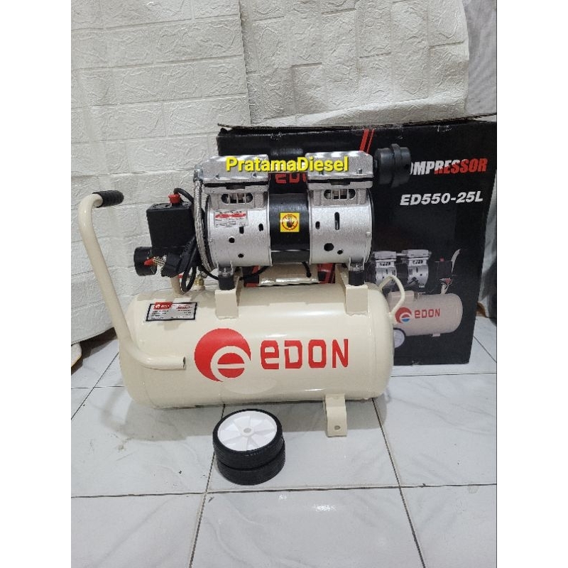 Kompresor EDON ED550-25 Kompresor Silent Tangki  25Liter