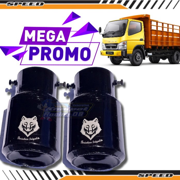 Knalpot Serigala Srigala Model Baud Mobil Truk Canter Engkel L300 Elf Turbo Ragasa Traga Umplung Dyn