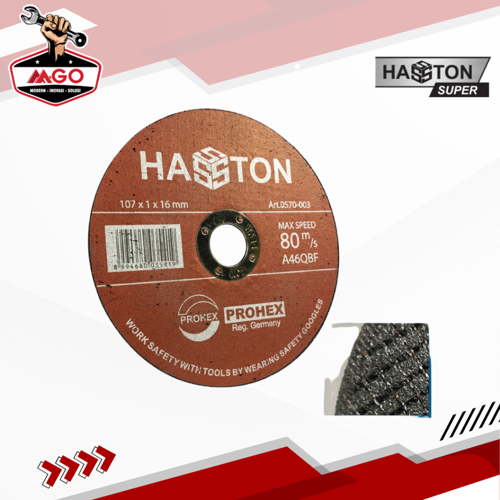 Hasston Mata Potong Gerinda / Mata Potong Besi / Batu Cutting / Mata Gerinda Besi