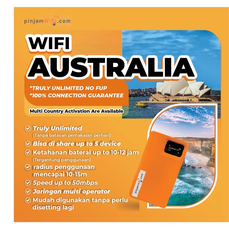 Pinjam Wifi Sewa Modem Portable Australia Harian - Truly Unlimited No Fup Daily