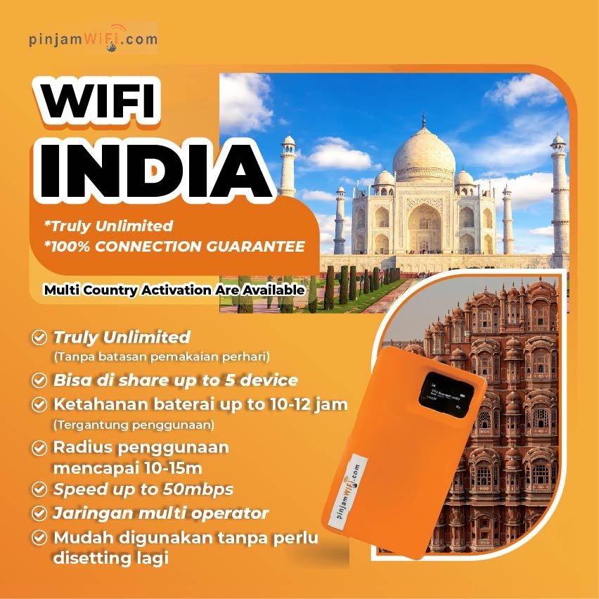 Pinjam Wifi Sewa Modem Portable India Harian - Truly Unlimited No Fup Daily
