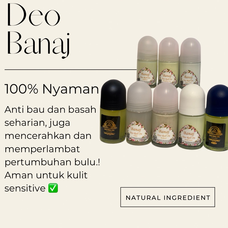Deo Roll On Banaj/Deo rempah Banaj/Deo jeruk Banaj/Deo pengantin Banaj/Deo jeruk susu Banaj/Deo dupa