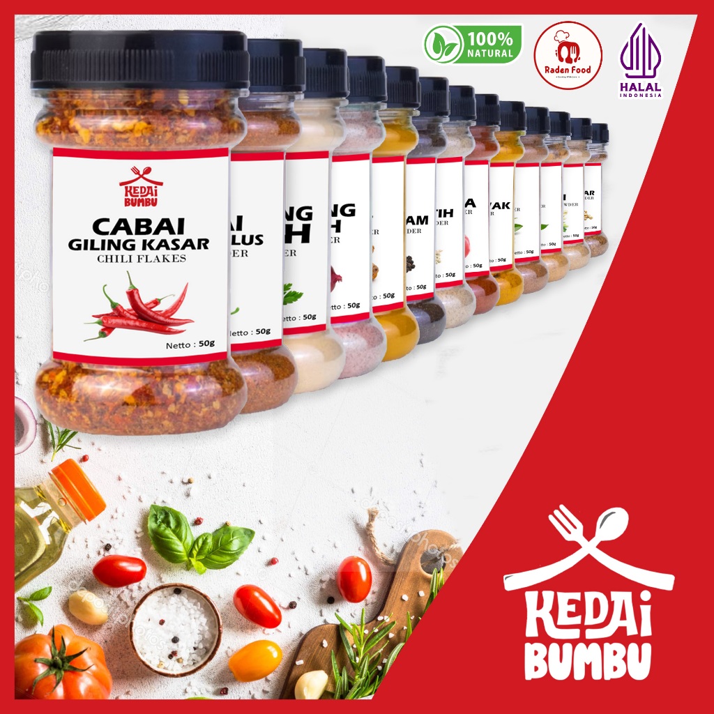 

Kedai Bumbu masak dapur rempah bubuk lengkap 50 gr - All variant