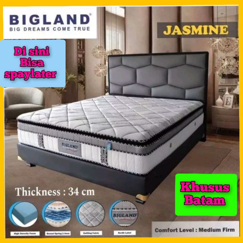 KASUR SPRING BED+DIVAN BIGLAND JASMINE(UK.180x200x34cm) KHUSUS BATAM