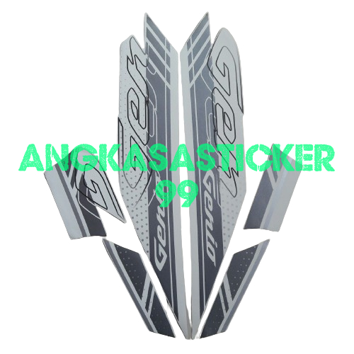 list stiker body motor sticker motor honda genio 110 2021 putih