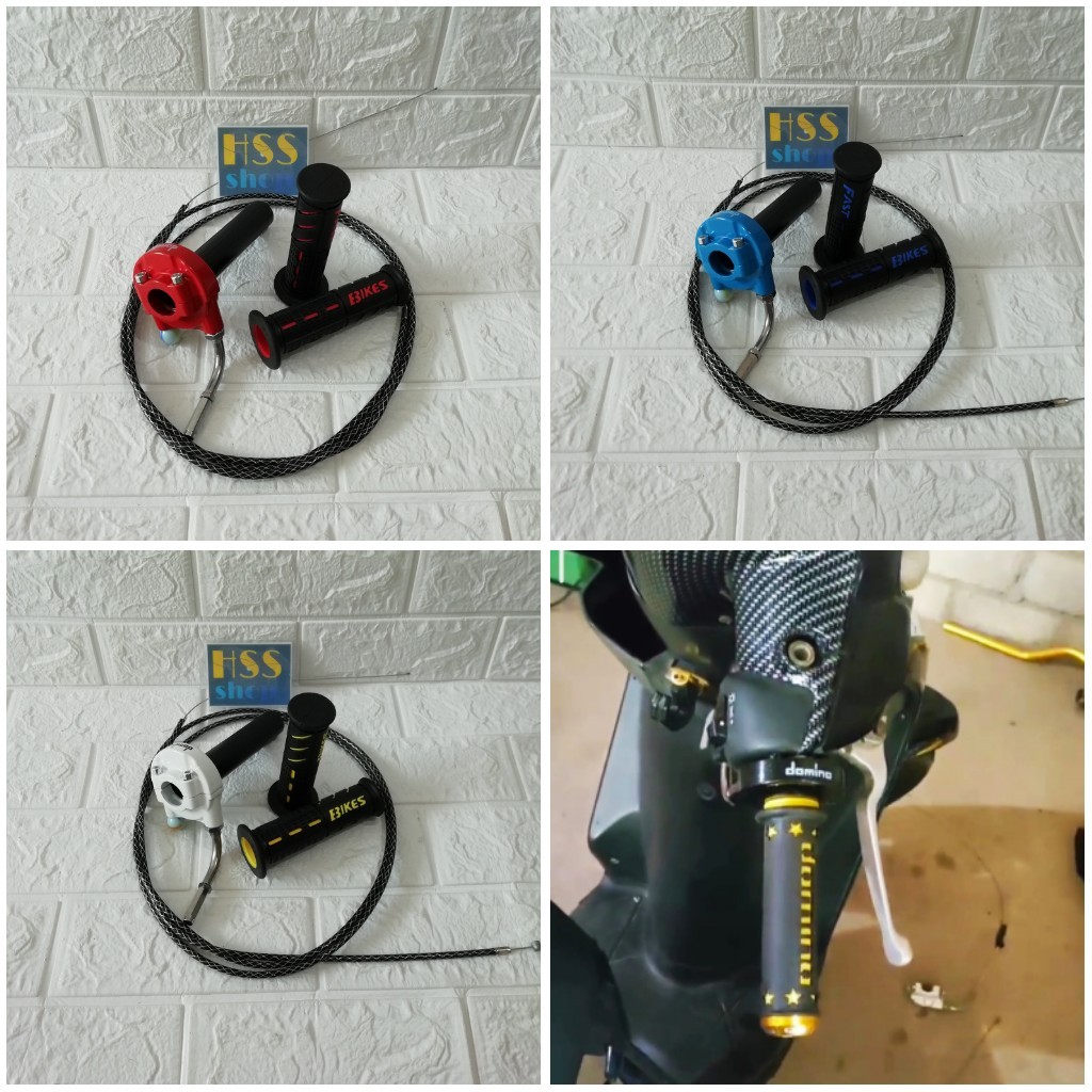 Gas Spontan 1 Kabel + Handgrip  = Mio Sporty, Mio Soul Karbu, Mio Smile, Jupiter Z, Byson, Scorpio Z