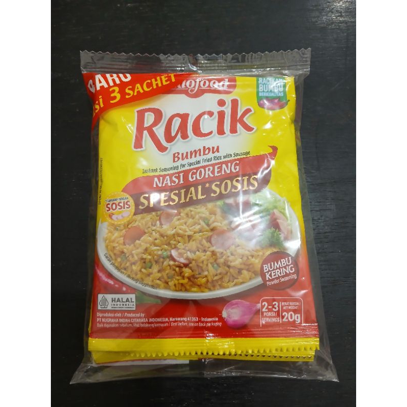 

indofood racik bumbu instan nasi goreng spesial sosis - isi 3 sachet