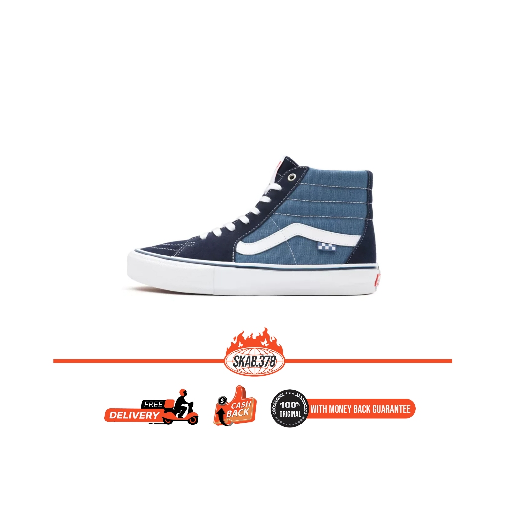 vans Sk8hi skateboarding navy resmi navya