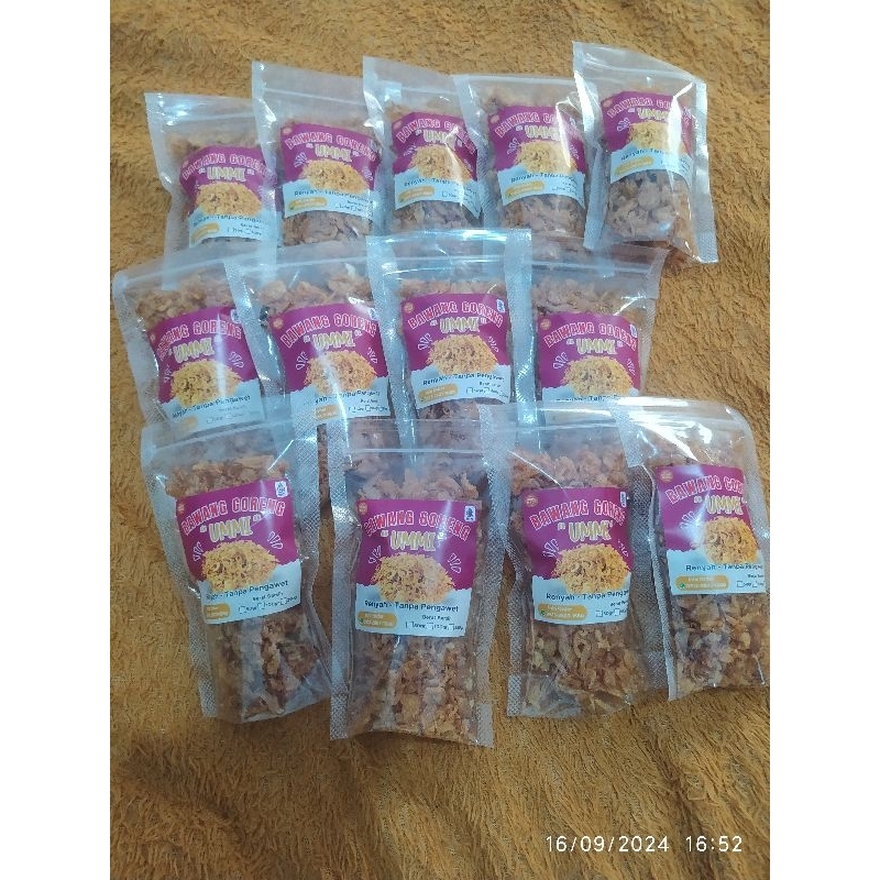 

Bawang goreng 4 bungkus cuma 20ribu