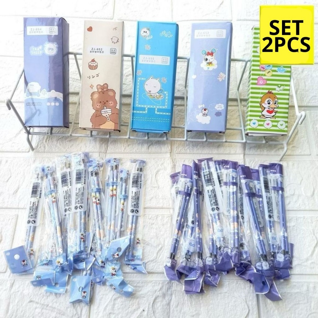 

Isi Gel Tinta Karakter (2pcs) Refill Pulpen 0.5mm Isi Ulang Pen Warna Hitam - 2pcs