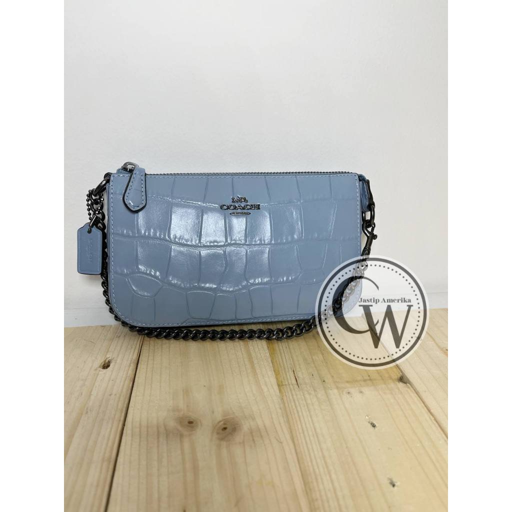 COACH Nolita 19 Biru Croco