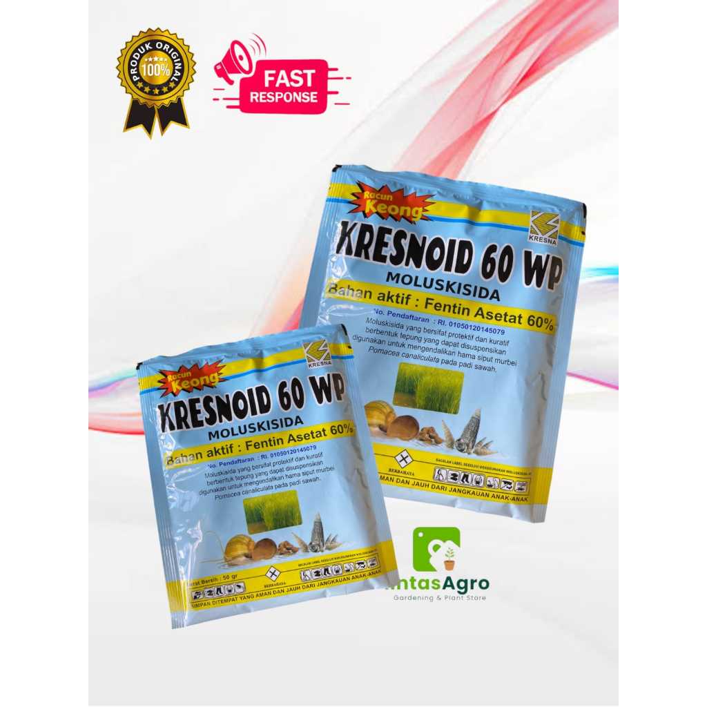 RACUN KEONG KRESNOID 60 WP @100 gr - MENGATASI KEONG SAWAH DAN TAMBAK