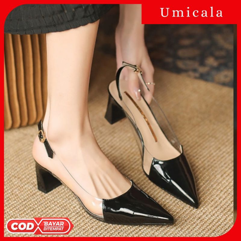 Umicala - Sepatu Heels Kerja / Sepatu Heels Wisuda / Heels Polos Minimalis