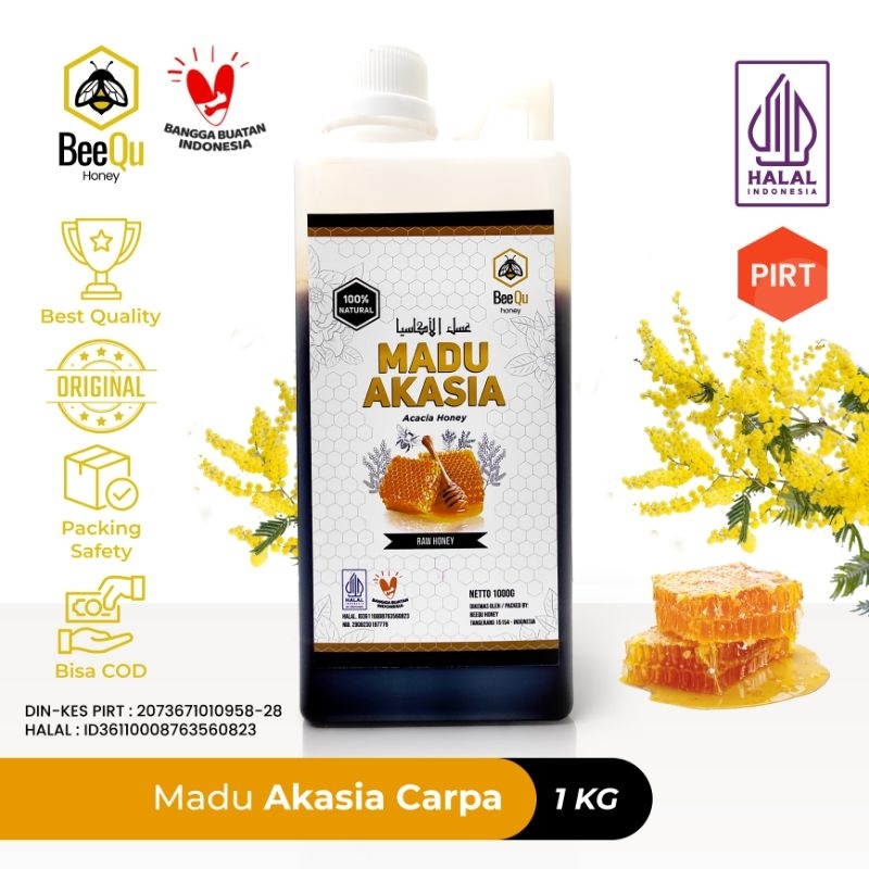 

Madu Hutan Akasia Carpa Murni Asli 100% Tanpa Campuran - BeeQu Honey