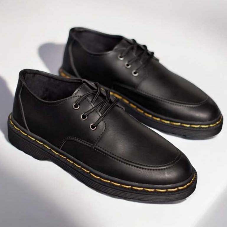 Sepatu Pantofel Formal Oxford Kulit Original Hitam Pria Dogmart Troya Kerja Kantor Sekolah Kuliah Pa