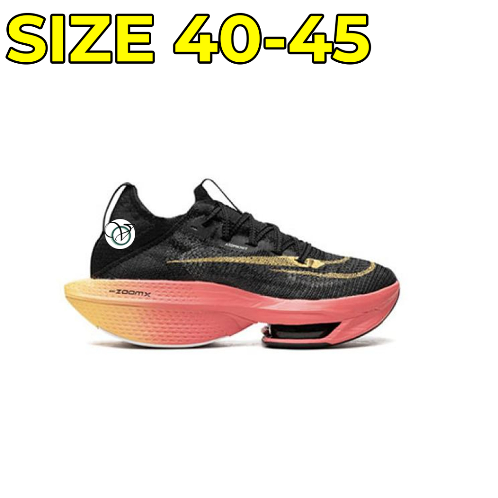 Sepatu Nike Air Zoom Alphafly Next% 2 Black Sea Coral Black Red Hitam Merah