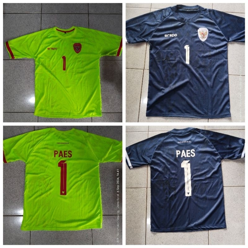 Jersey Lokal Kiper Timnas Indonesia 2024 Nameset Ernando Ari Maarten Paes