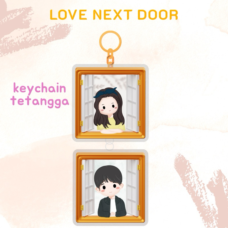 Love next door kdrama keychain | love next door fankit gantungan kunci