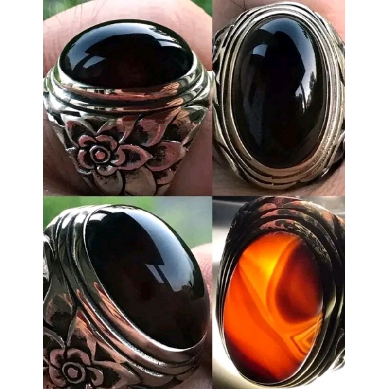 Natural Black Yaman Wulung Bengkulu  Hitam Pekat Motif Junjung Derajat Api - Tembus Senter Plong