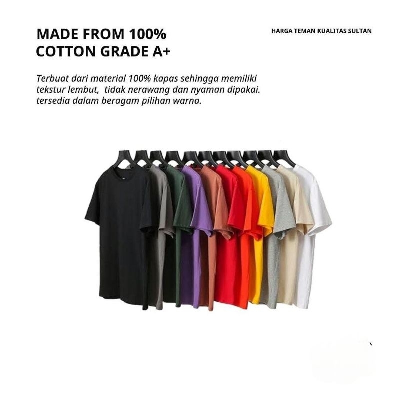 Kaos polos catton combed 24s