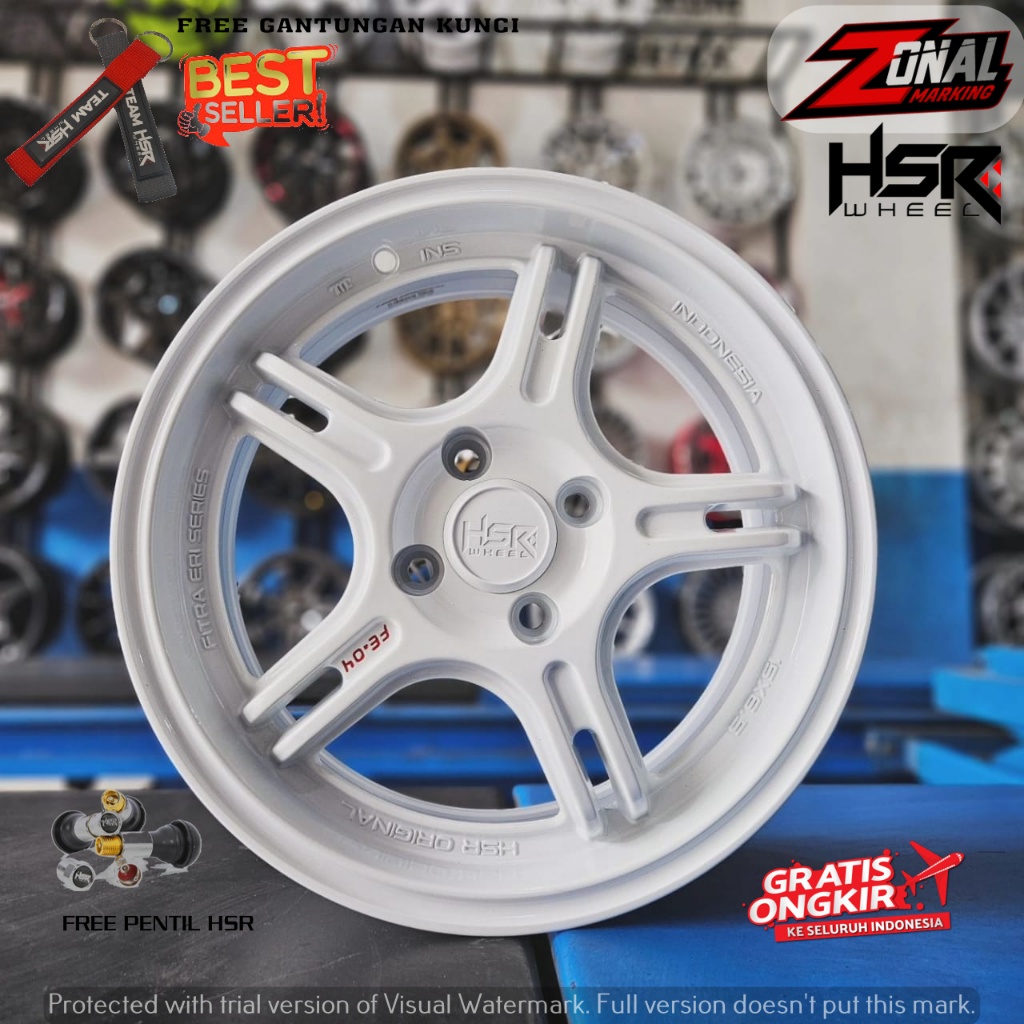 VELG MOBIL RACING HSR R15 COCOK DI MOBIL BRIO,MOBILIO,IGNIS,KARIMUN,WAGON