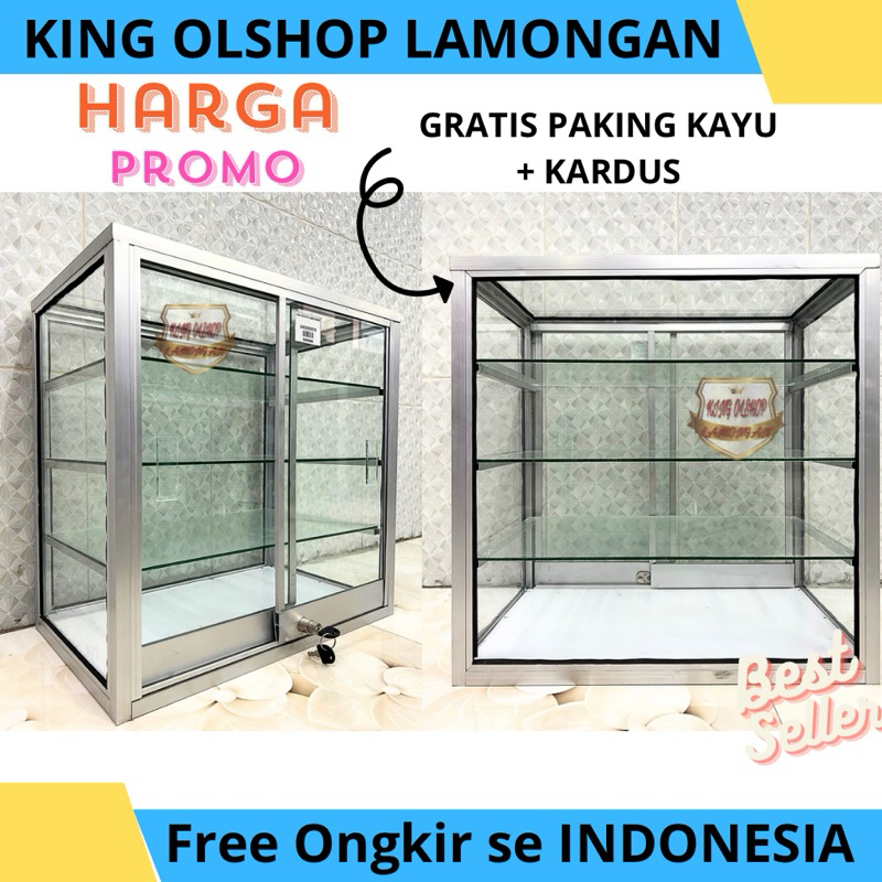 Etalase Kaca Almini Mini P50/ Display Warung Jajan Rokok Almini [LAMONGAN]