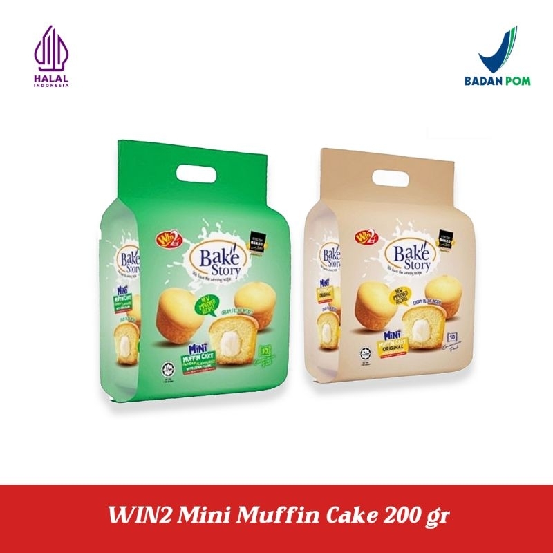 

WIN2 Mini Muffin Cake with Cream Filling 200 gr Snack Camilan Bolu