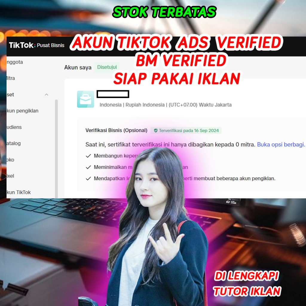 Akun Tiktok Ads Gacor Bm Verified | Siap Iklan | Tutor Iklan