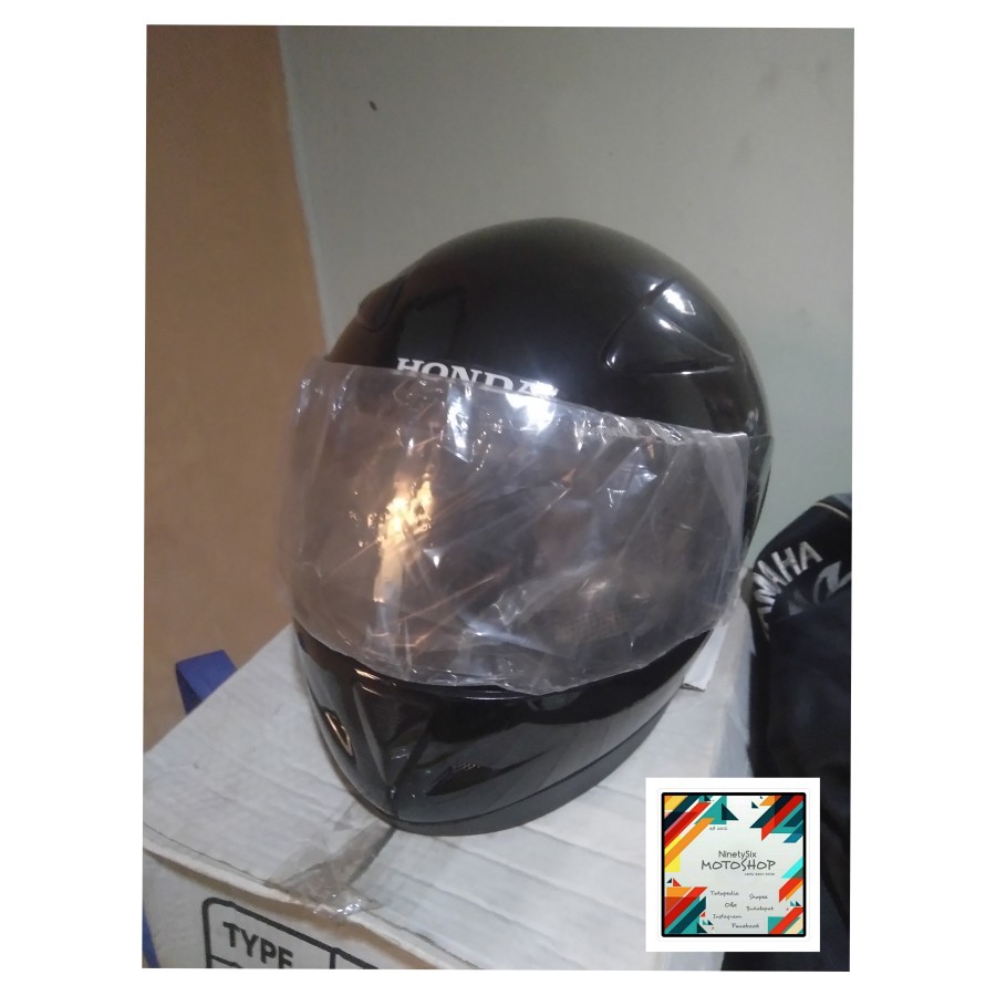 Helm Fullface Full face Honda TRX-R Original Hitam Glossy