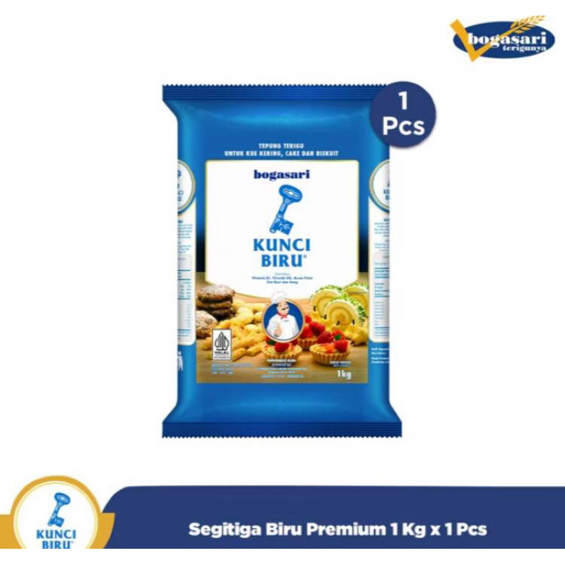 

Bogasari Kunci Biru Premium 1 Kg x 1 Pcs