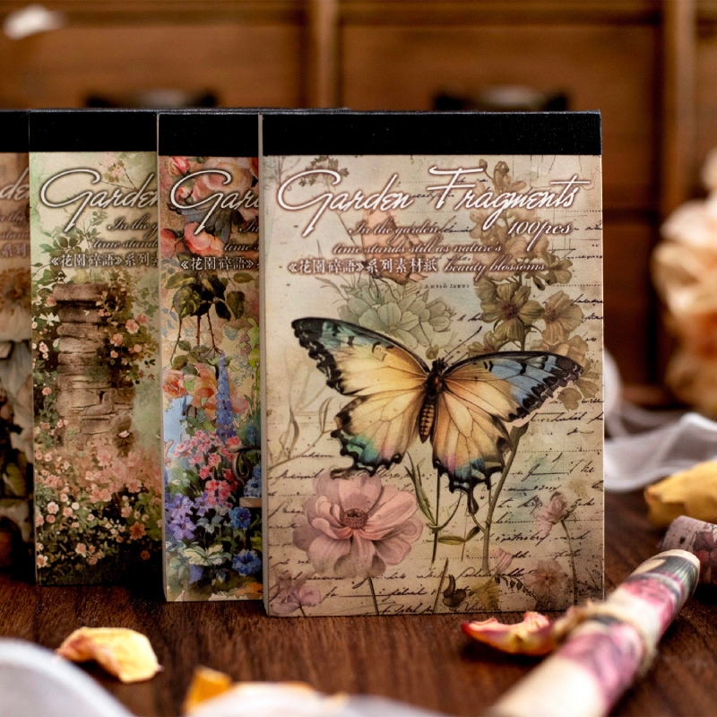 

bib 100 Lembar Kertas Hias Seri Bisikan Taman Untuk Dekorasi Scrapbook Bullet Journal Diary Jurnal