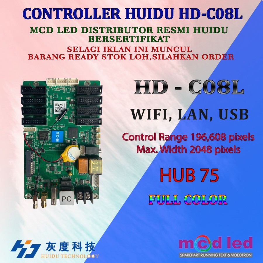 HUIDU HD C08L KONTROLER FULL COLOR