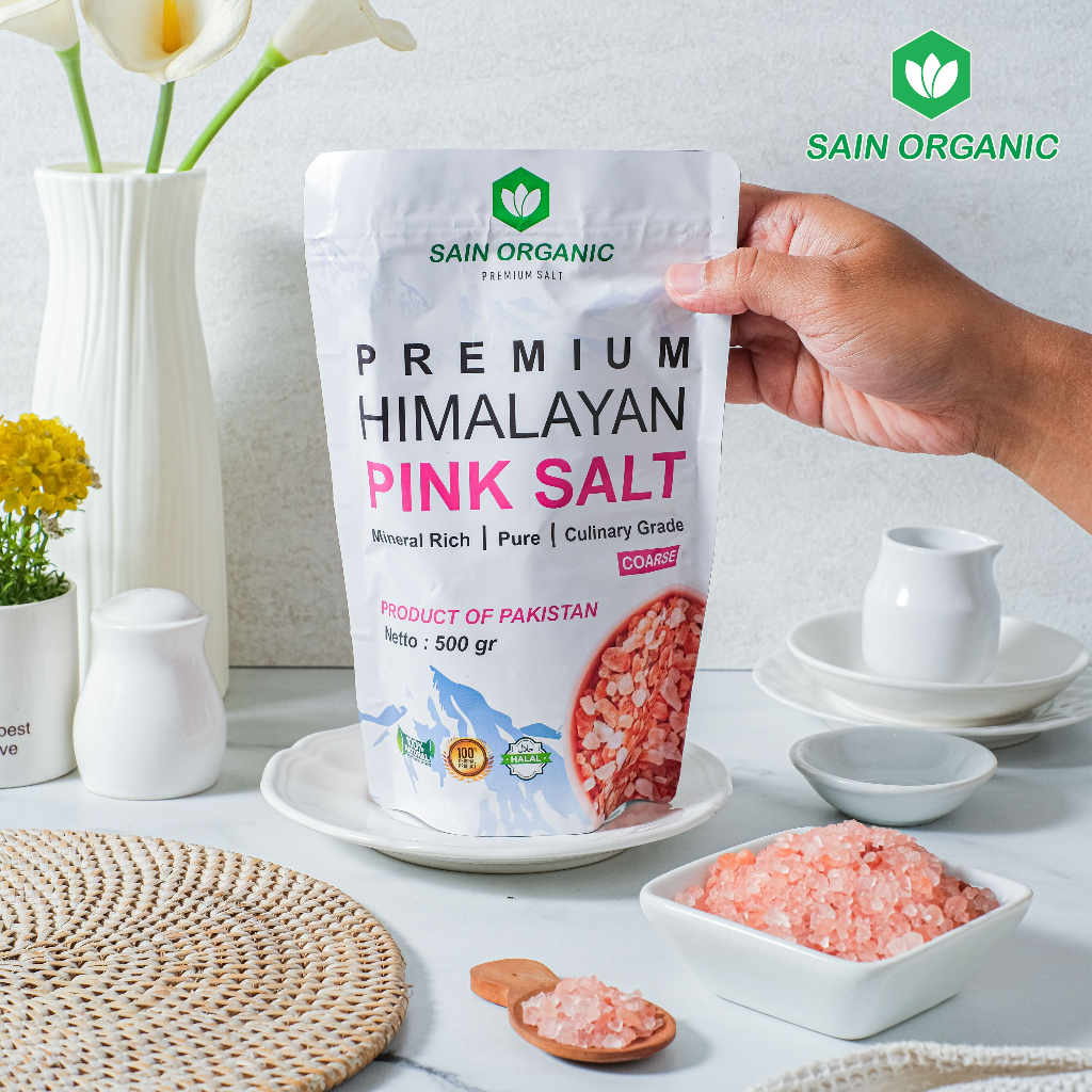 

Garam Himalaya Kasar Original 500 gram Asli Organik Coarse Himalayan Salt Kristal Himsalt Organic Garem Premium MPASI