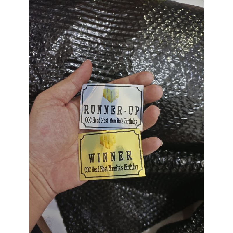 TULISAN PIALA HOLOGRAM BISA CUSTOM UKURAN