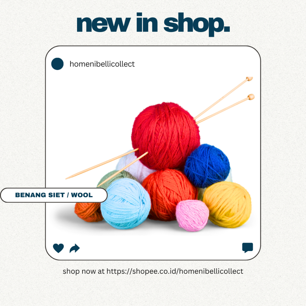 ✅Benang Wol Benang Siet Kreasi DIY Kerajinan Kristik