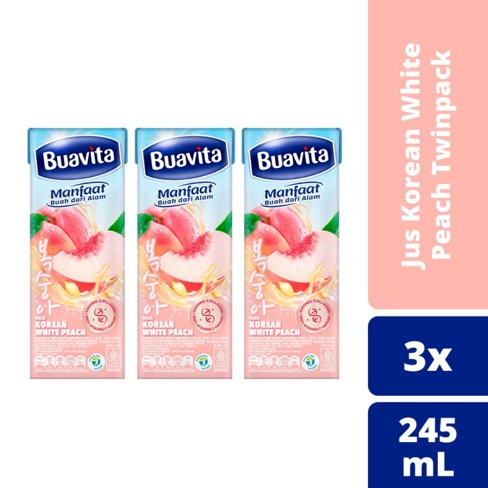 

[ Triple Pack ] Buavita Korean White Peach 245ml -3pcs
