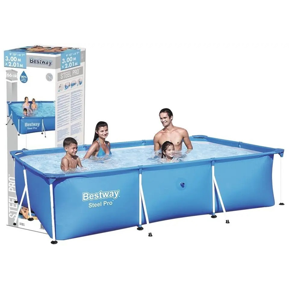 Bestway 56404 kolam Renang Keluarga Steel Pro Frame Pool 3 Meter