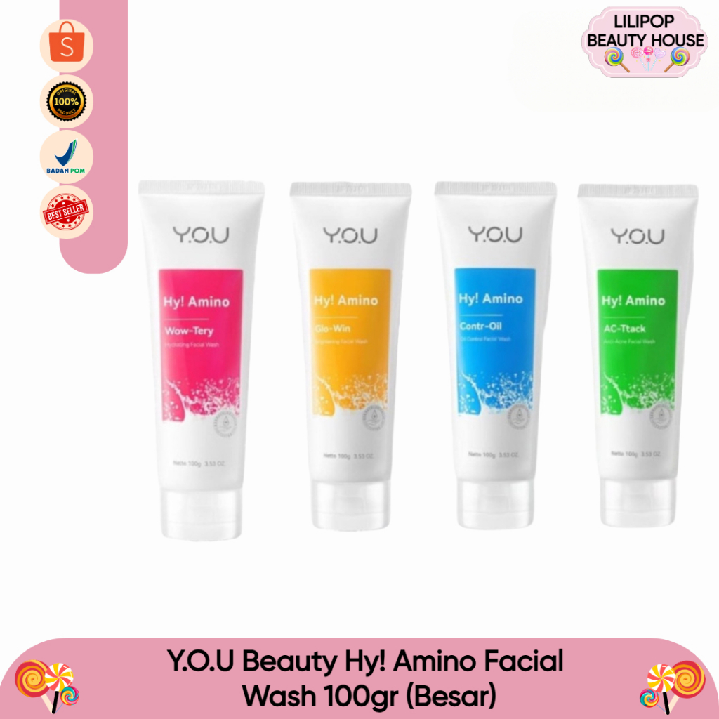 Y.O.U Beauty Hy Amino Facial Wash 100gr (Besar)