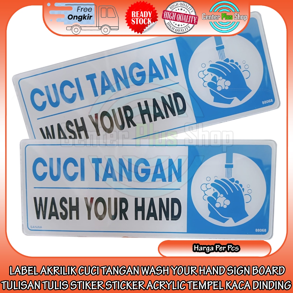 

Sticker Ruangan Label Akrilik Cuci Tangan Wash Your Hand Tanda Sign Signage Board Tulisan Tulis Stiker Restoran Toko Masjid Kantor Sekolah Acrylik Acrylic Akrilic Tempel Kaca Dinding Dapur Papan Peringatan Warning