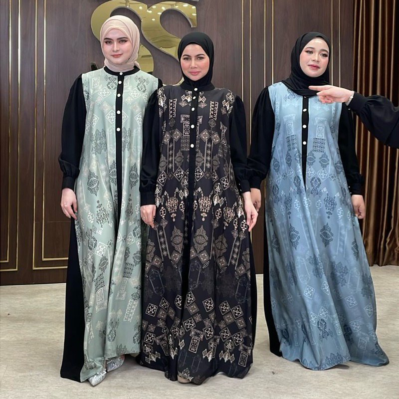 SHELLASAUKIA GAMIS ETNIK KANCING DEPAN