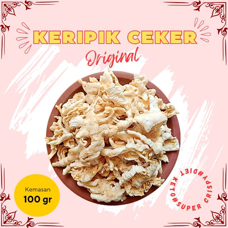 

100 gram KRIPIK CEKER AYAM CAKAR AYAM SUPER RENYAH DAN EMPUK