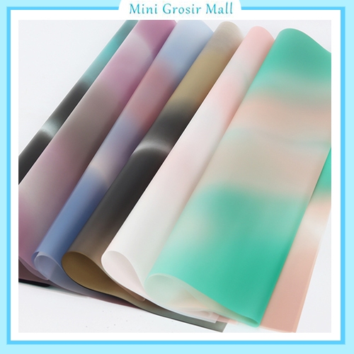 

20 Lembar Kertas buket Bunga Cellophane Motif Sembur ombre kb31