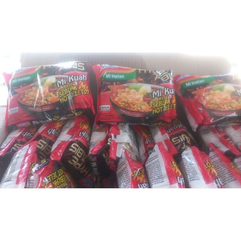 

Indomie kuah rasa SEBLAK HOT JELETOT