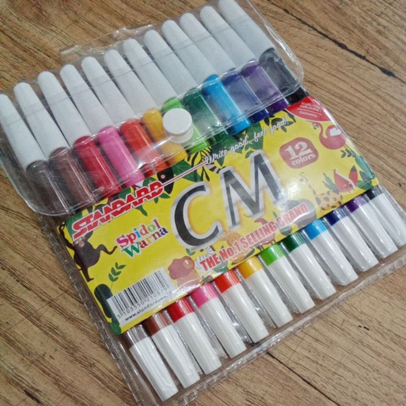

1 Pack Spidol STANDARD marker isi 12 pcs warna