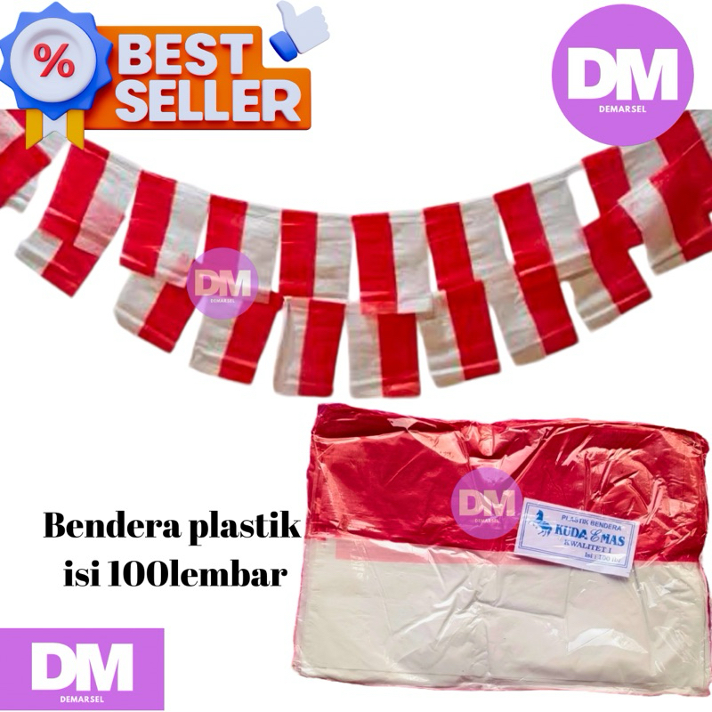 Bendera plastik Indonesia bendera merah putih