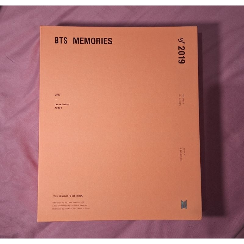 [UNSEALED FULLSET + POB] BTS - MEMORIES 2019 - POB Weverse - PC Suga