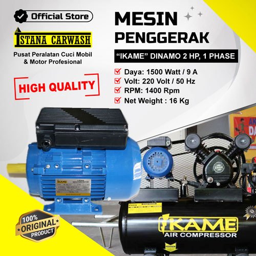 Mesin Penggerak “IKAME” DINAMO 2 HP, 1 PHASE