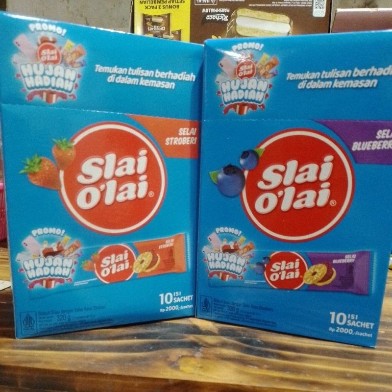 

Slaio'lai biskuit stroberi 1box selai blueberry