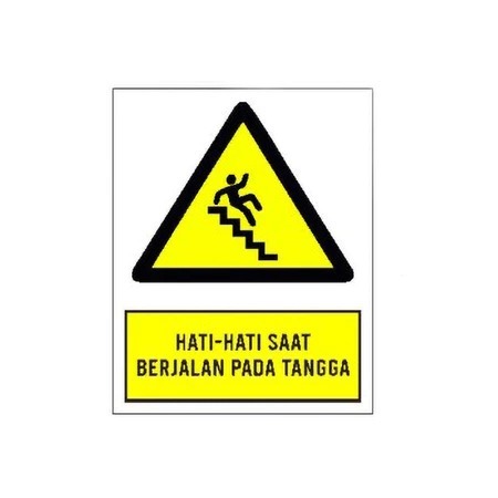 

STIKER VINYL HATI HATI SAAT BERJALAN PADA TANGGA SIGN RAMBU K3