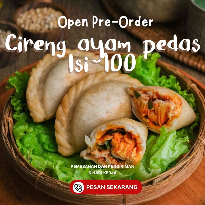 

Cireng ayam pedas isi 100pc kemasan frozen beku/mentah